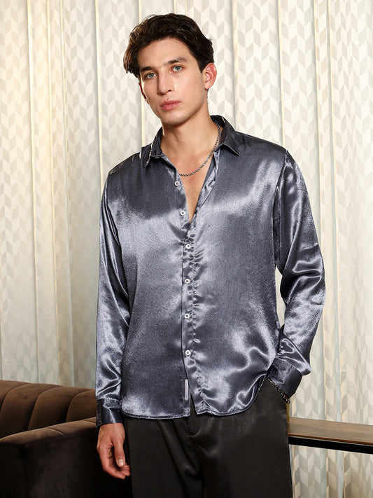 Solid Satin Shirt