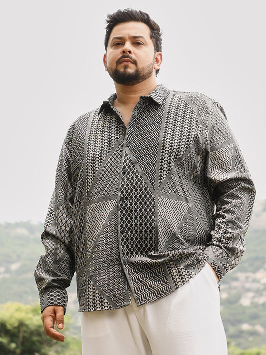 Mono-Kaleidoscopic Jacquard Shirt