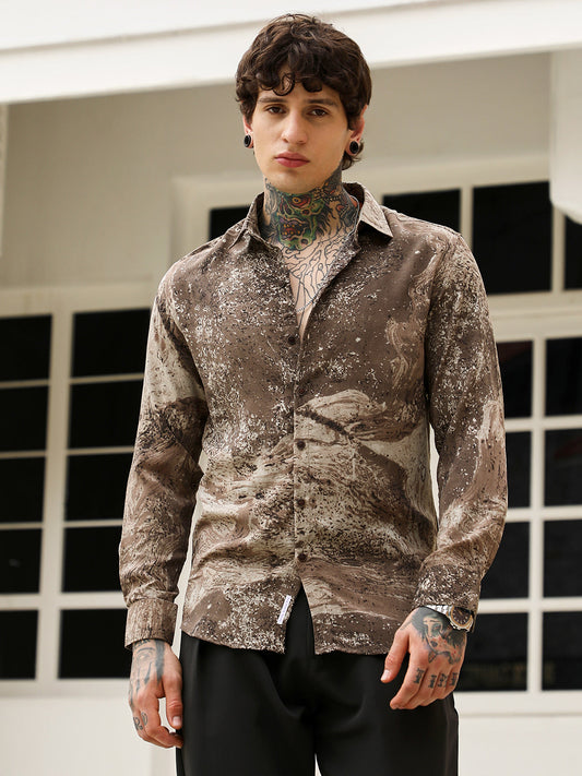 Marble-Specks Imprint Shirt