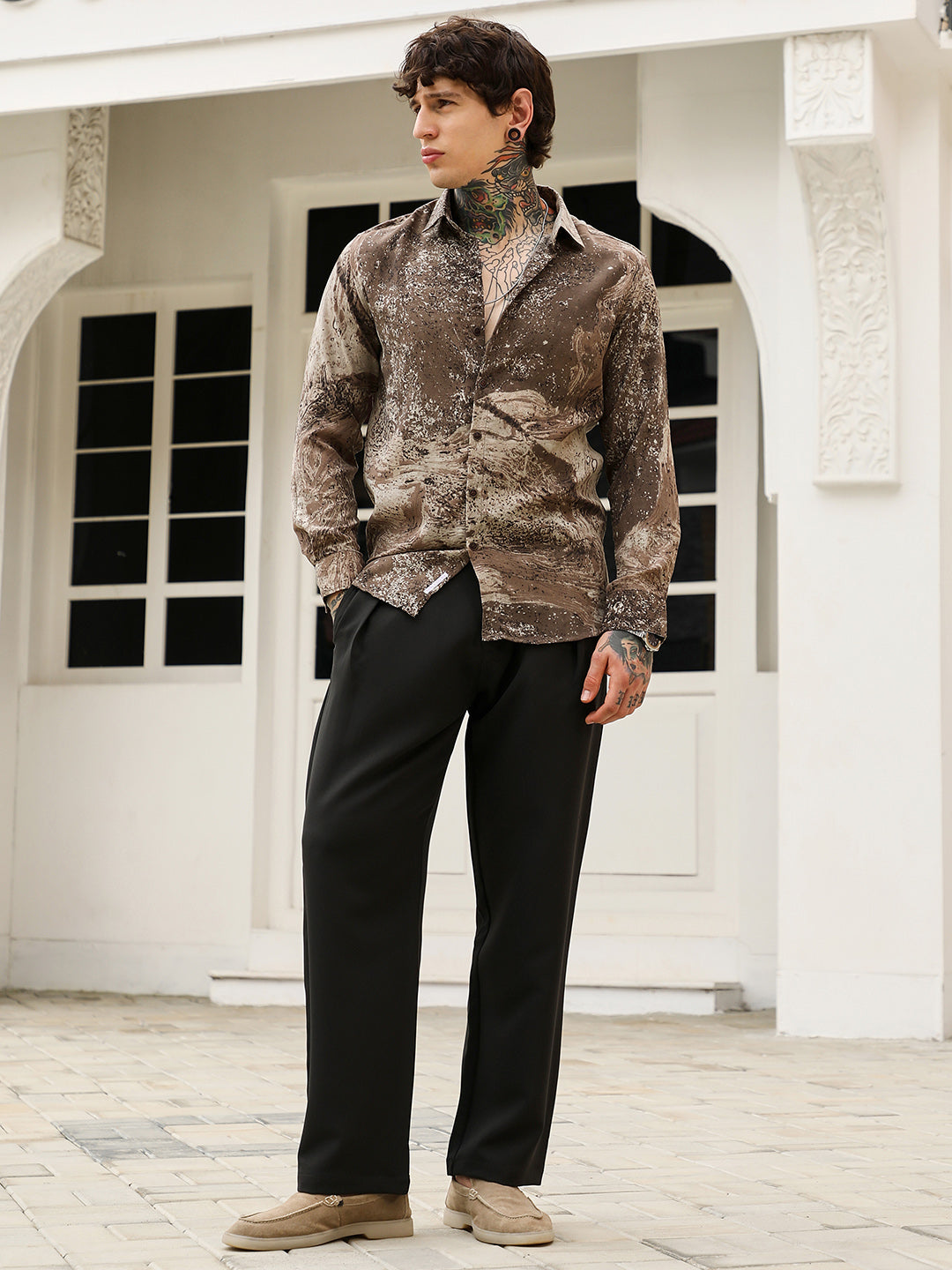 Marble-Specks Imprint Shirt