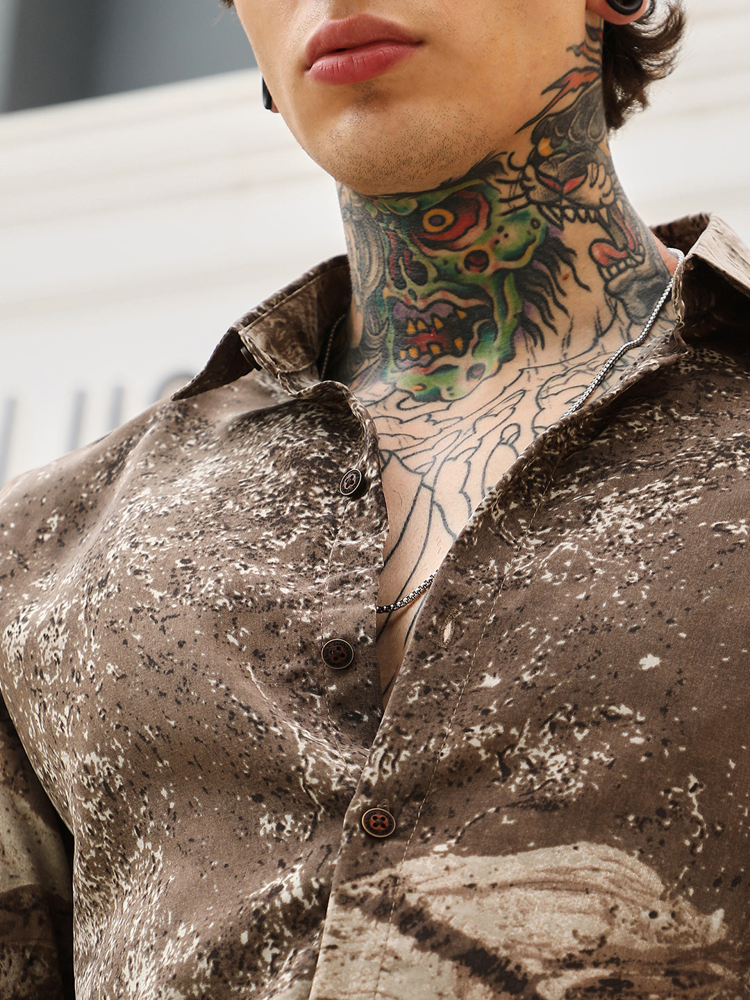 Marble-Specks Imprint Shirt