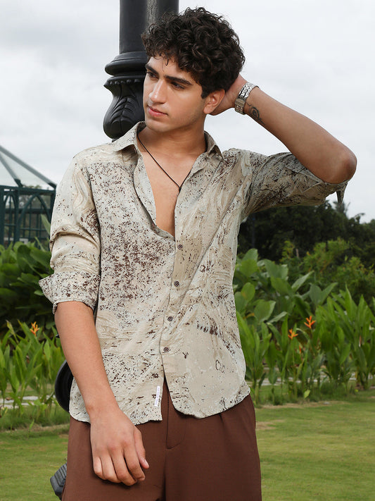 Marble-Specks Imprint Shirt