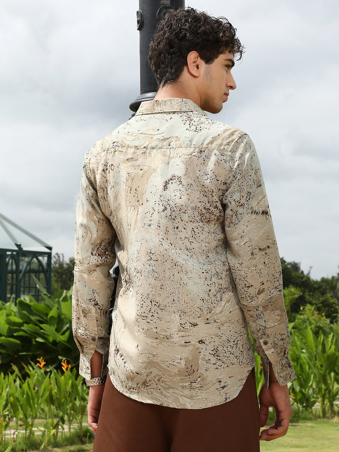 Marble-Specks Imprint Shirt