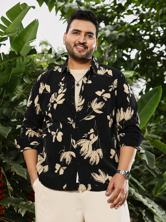 Contrast-Petalia Imprint Shirt