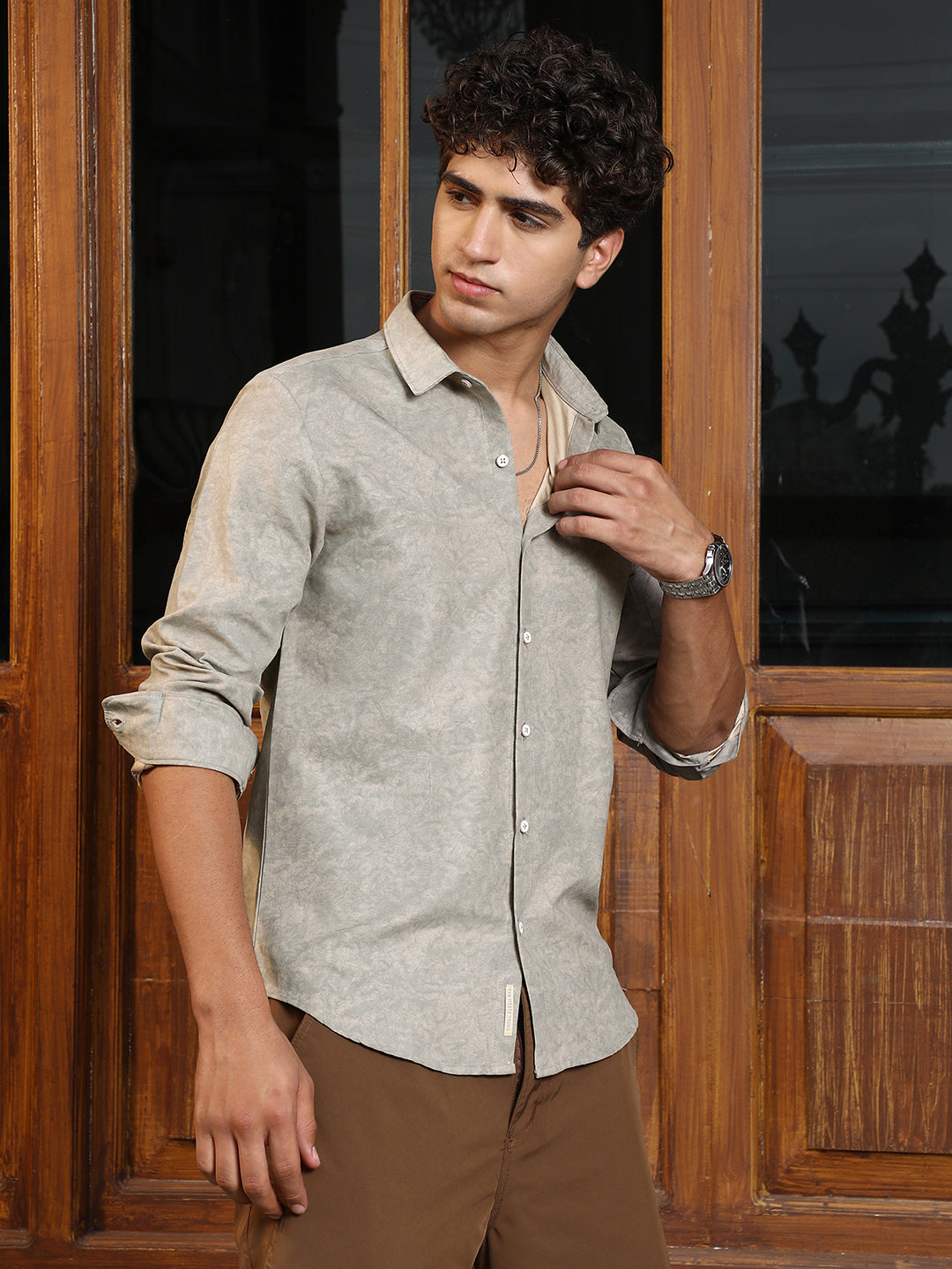 Grazed-Fade Imprint Shirt