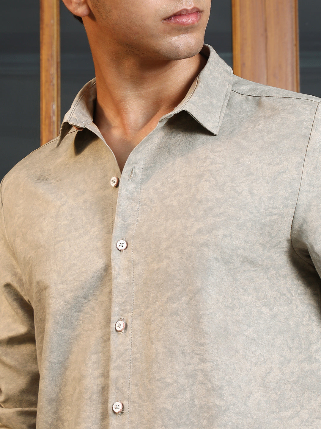 Grazed-Fade Imprint Shirt
