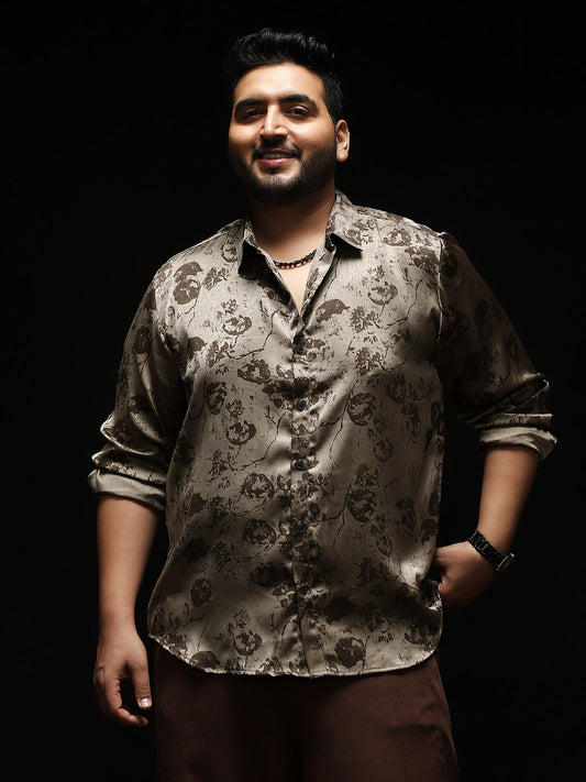 Faded-Flora Jacquard Shirt