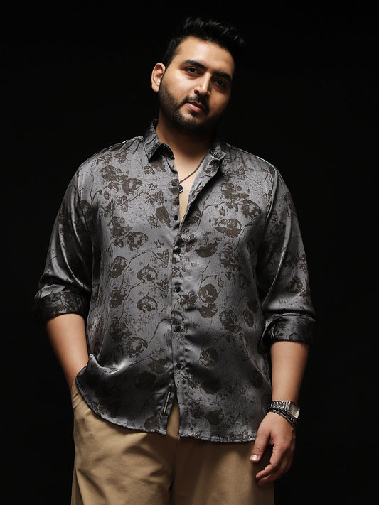 Faded-Flora Jacquard Shirt