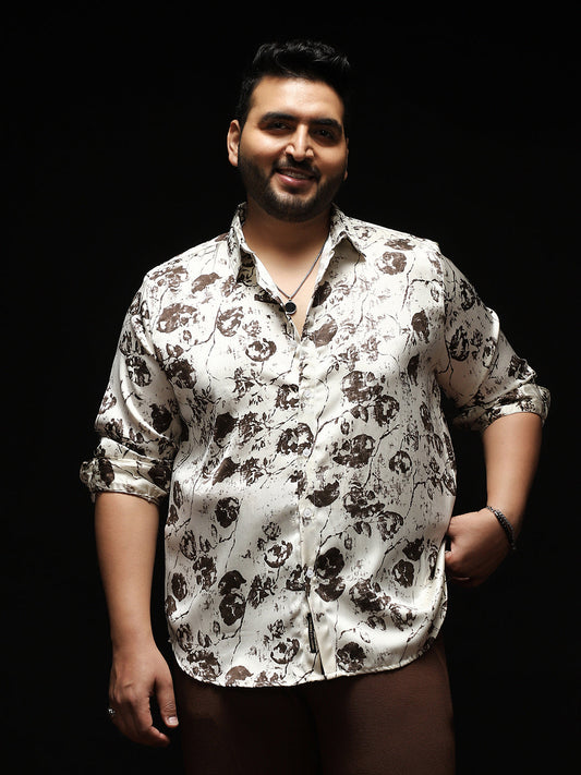 Faded-Flora Jacquard Shirt