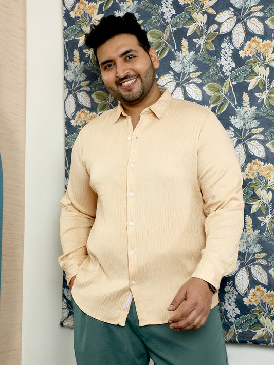 Solid Creased-Tactile Shirt