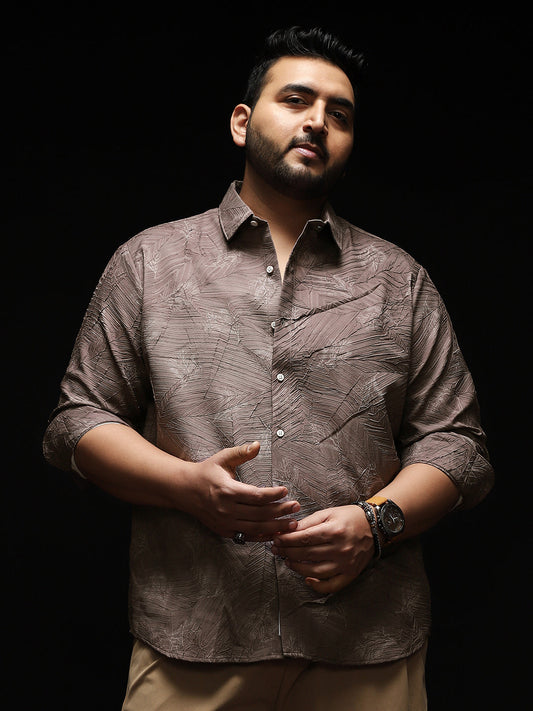 Twig-Imprint Foliage-Tactile Shirt