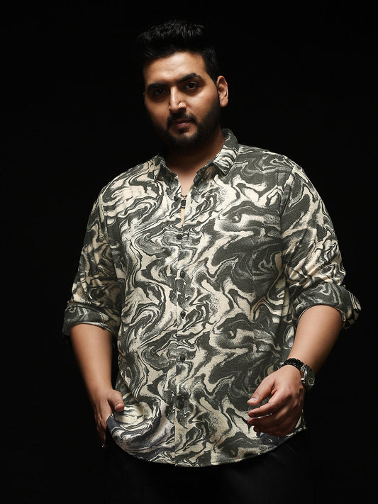 Fluid-Marble Textured Shirt