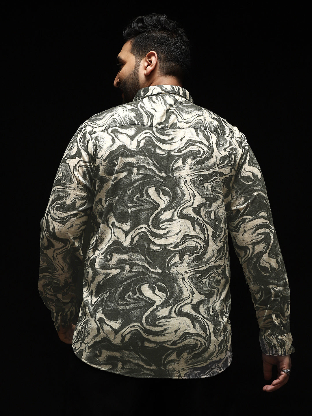Fluid-Marble Textured Shirt
