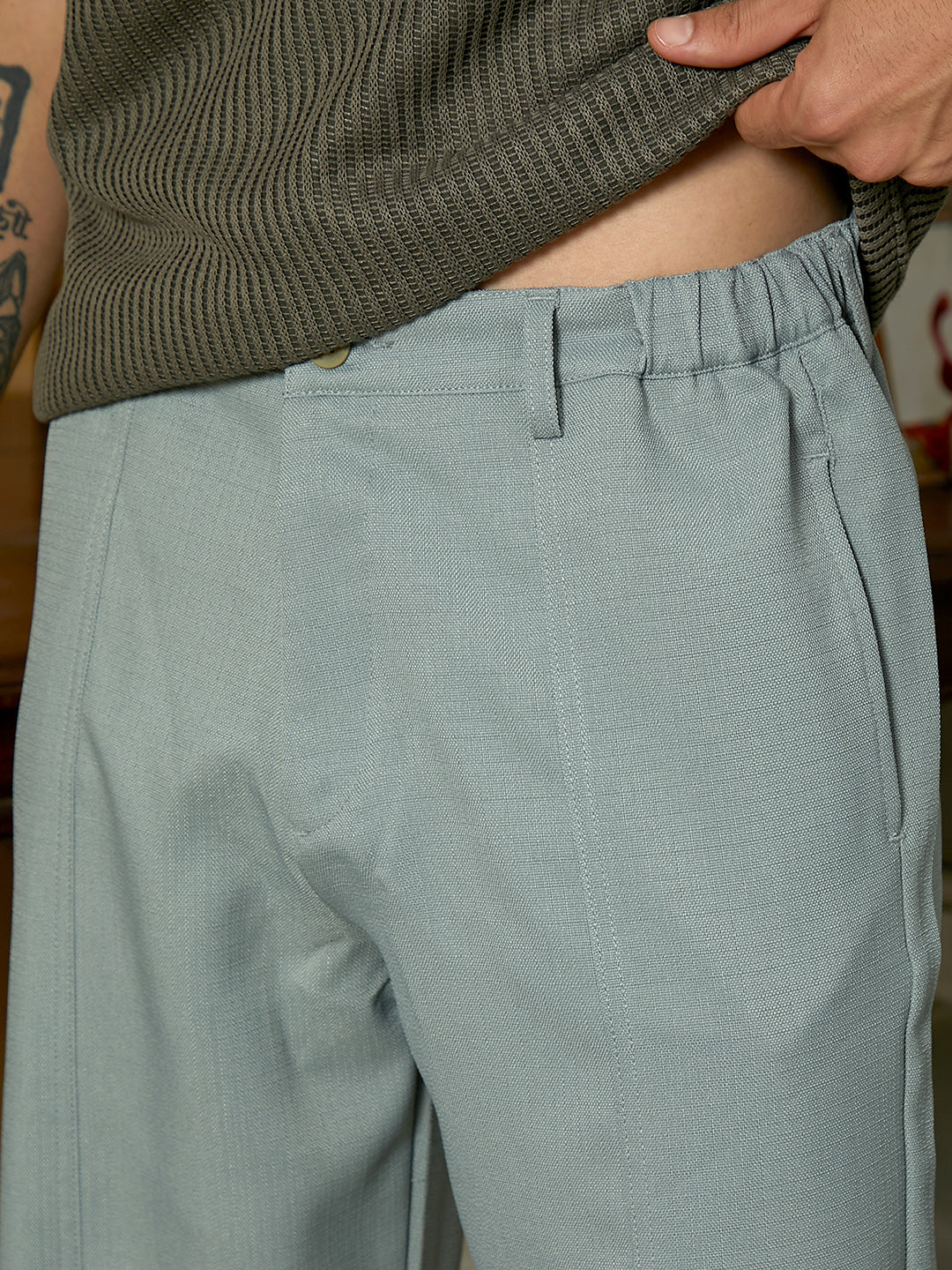 Relaxed-Panel Tailored Trousers