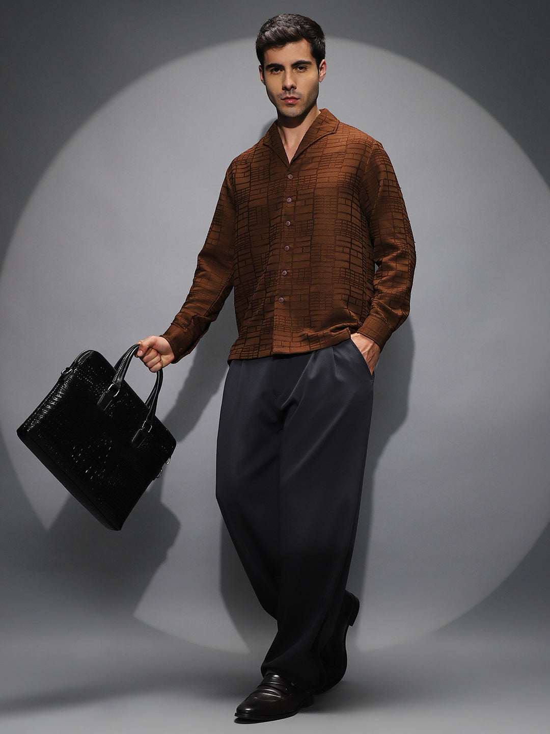 Pleated Cuffed Trousers