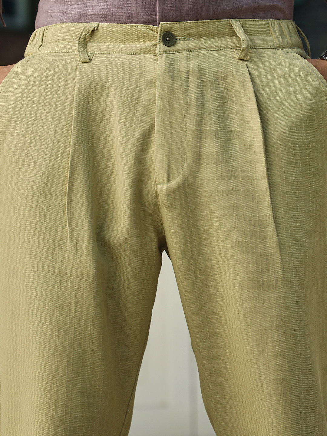 Linen-Blend Chino Trousers