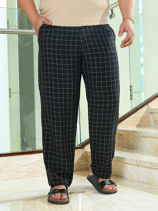 Graph-Check Staright Trousers