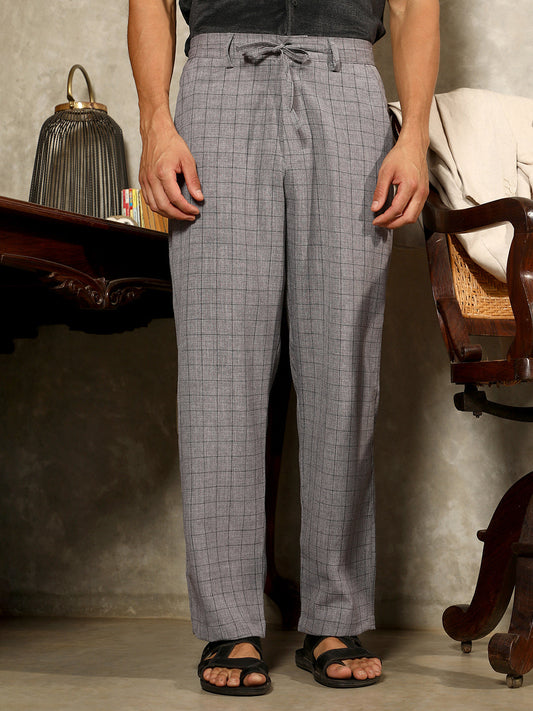 Graph-Check Casual Trousers
