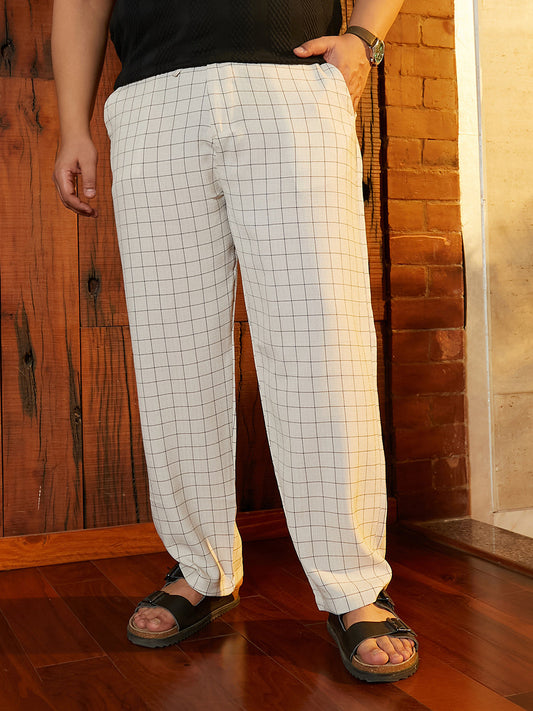 Graph-Check Casual Trousers