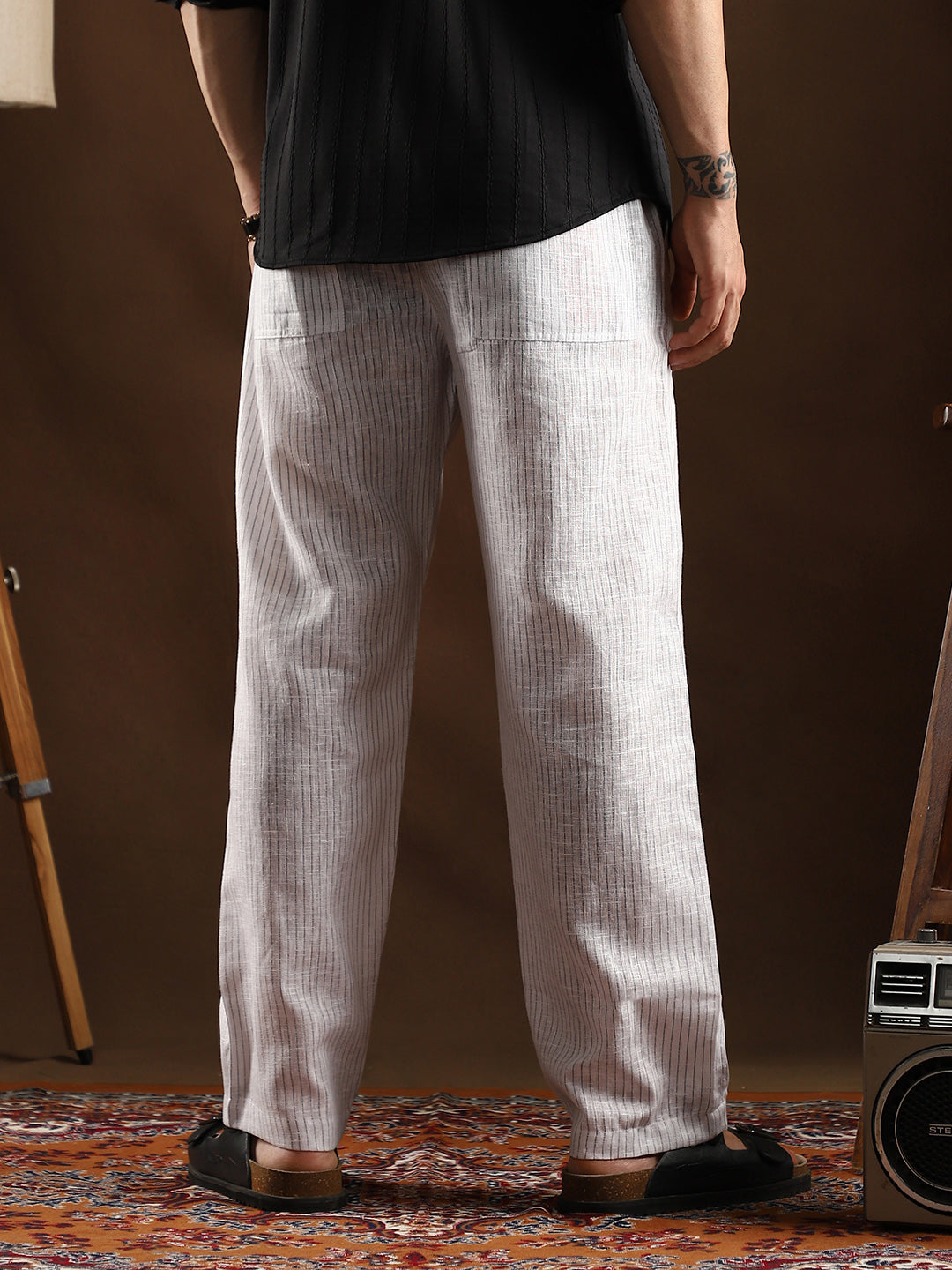 Pinstriped Casual Trousers