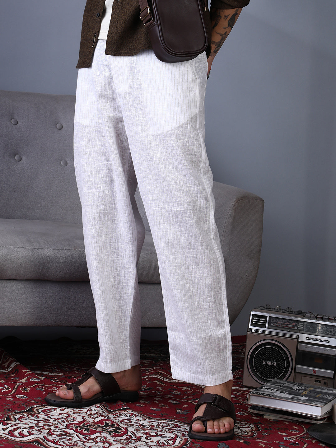 Pinstriped Casual Trousers