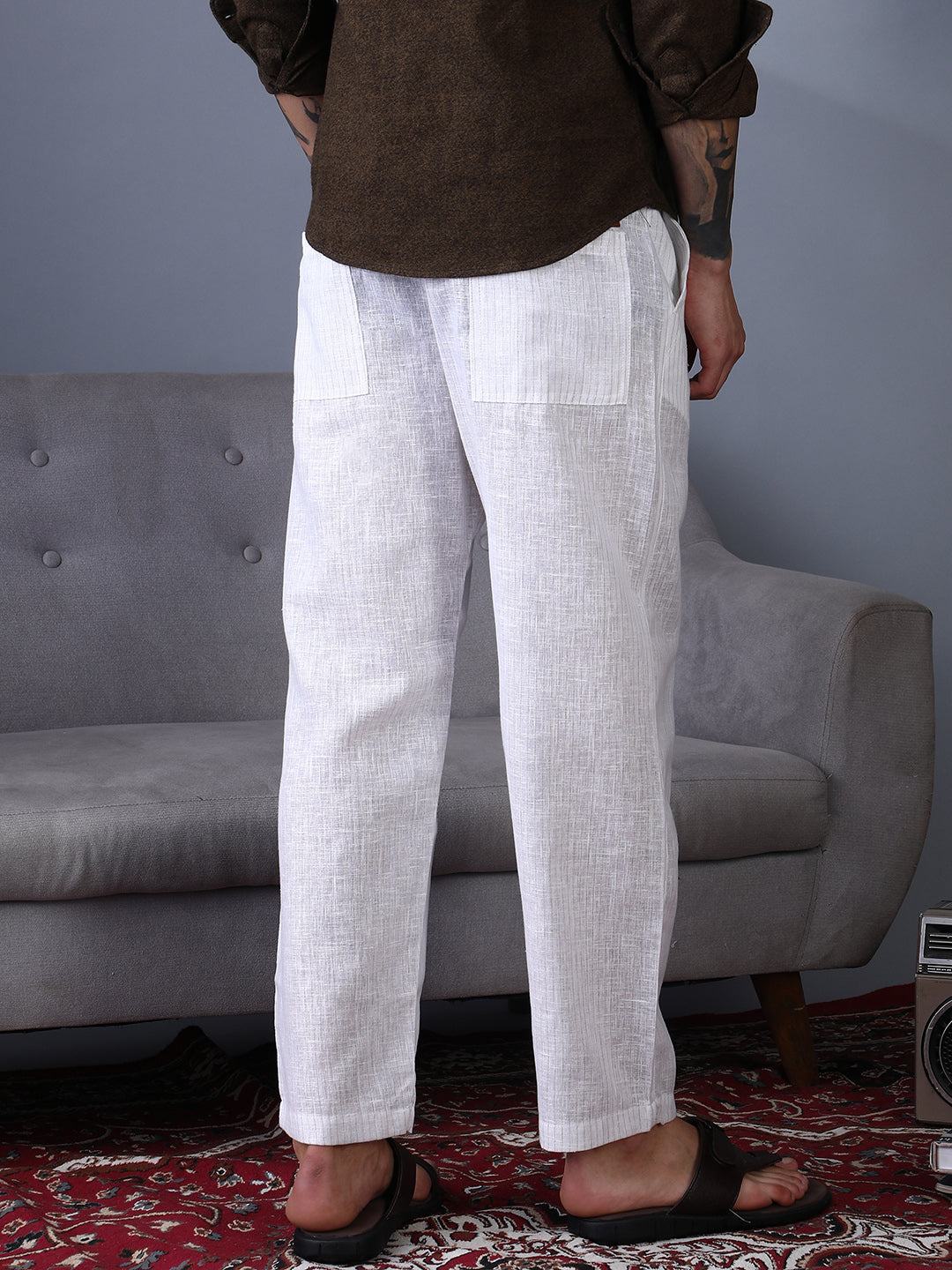Pinstriped Casual Trousers