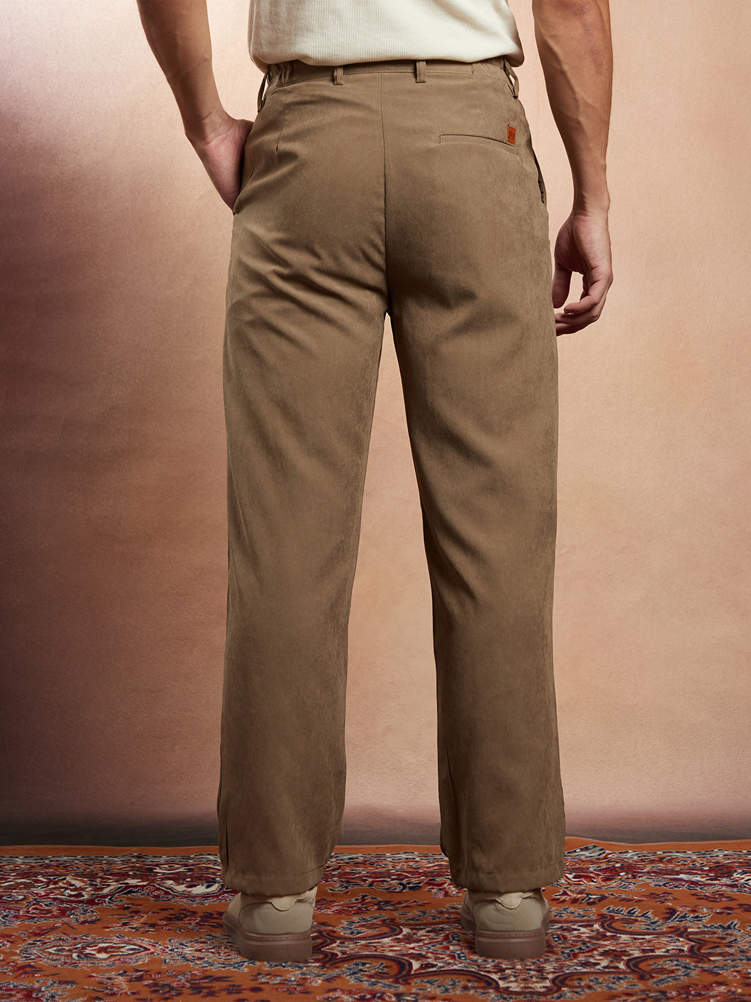 Straight-Fit Pleated Tailored Trousers