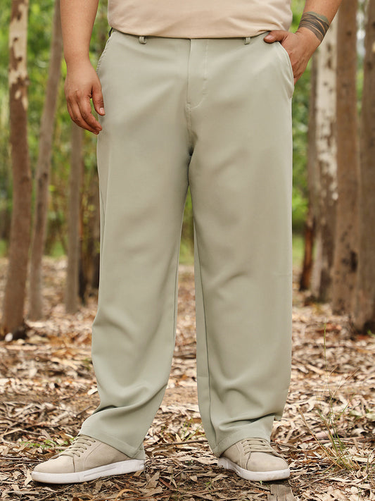 Solid Relaxed Chino Trousers