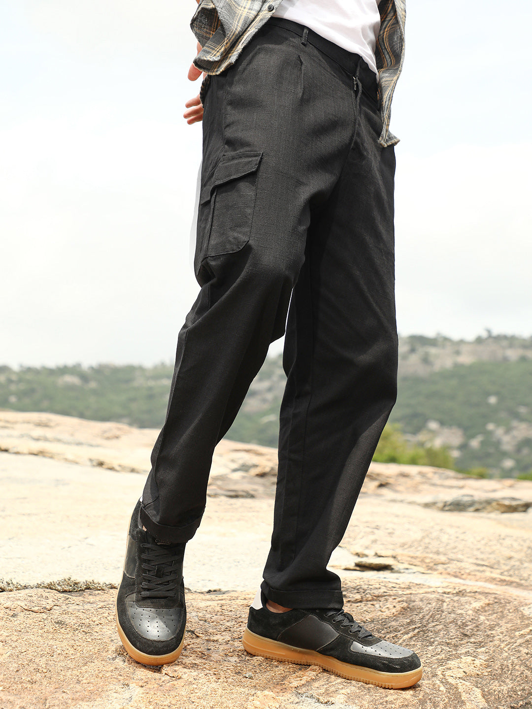 Pleated Utility-Tapered Trousers