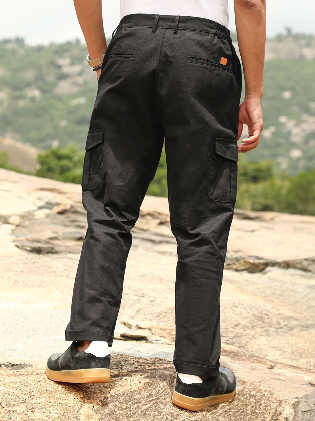 Pleated Utility-Tapered Trousers