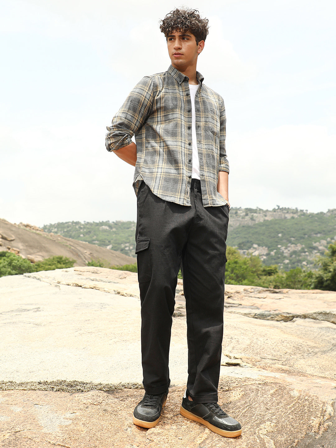 Pleated Utility-Tapered Trousers