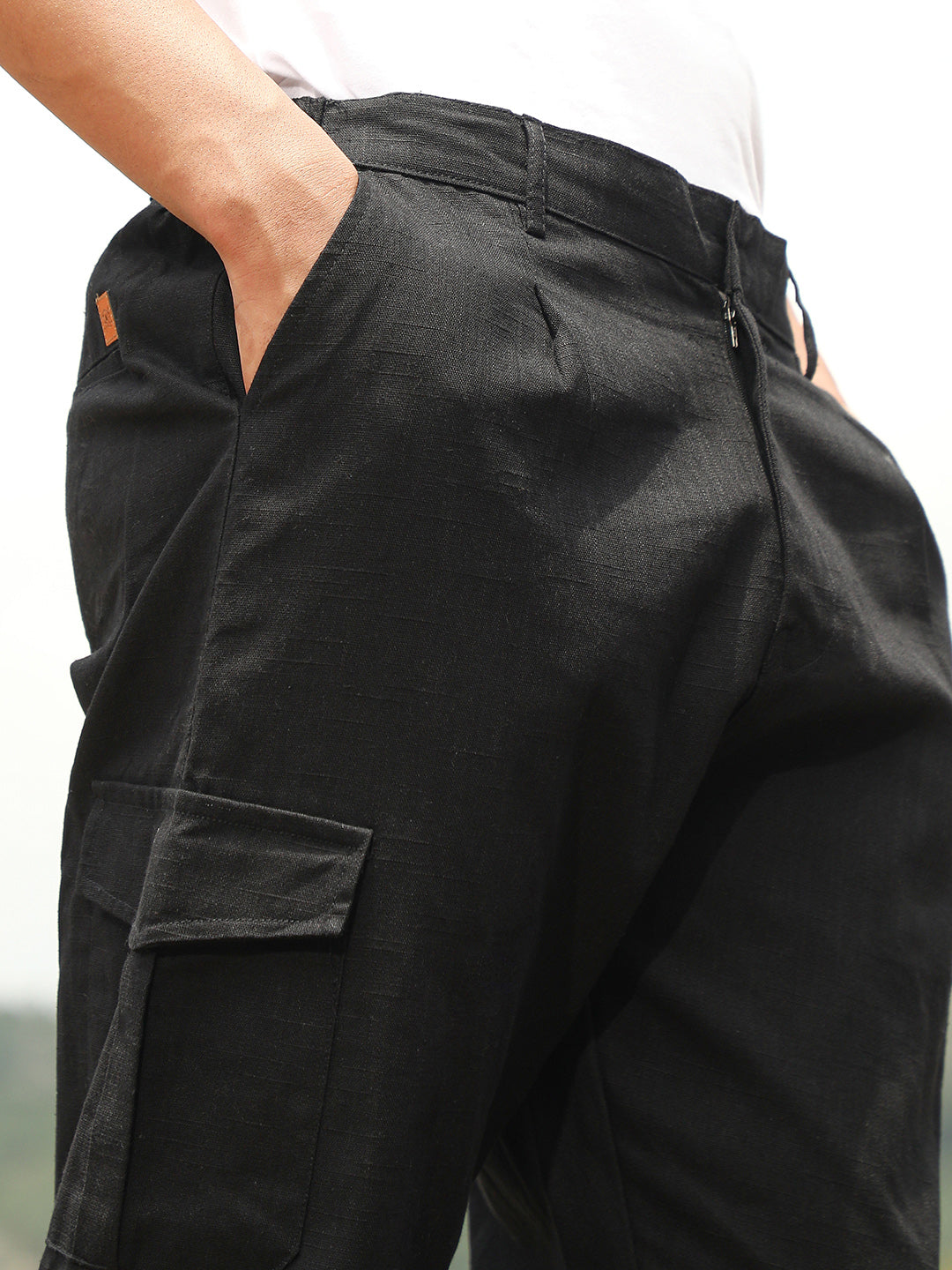 Pleated Utility-Tapered Trousers