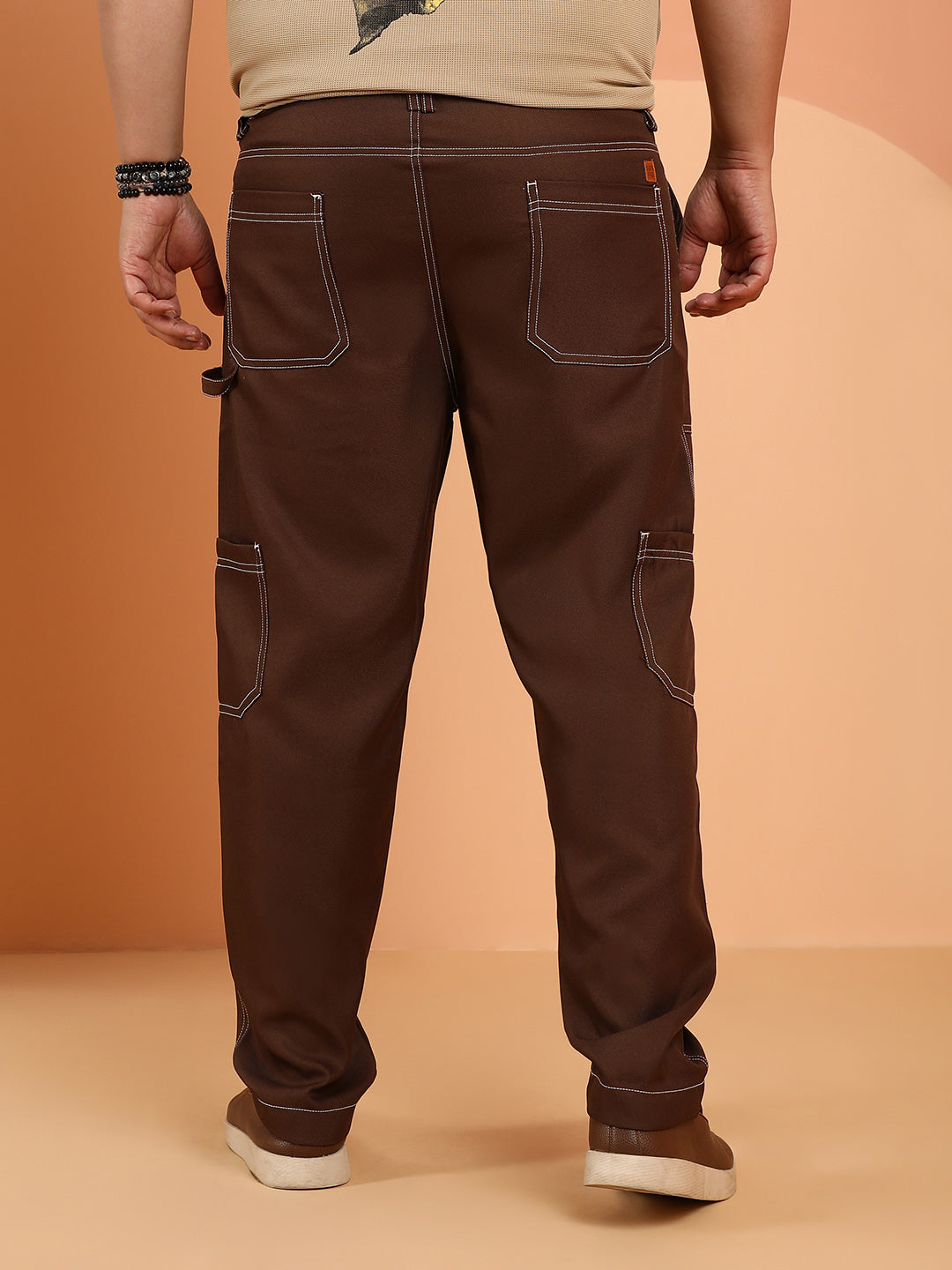 Contrast-Stitch Carpenter Utility Trousers