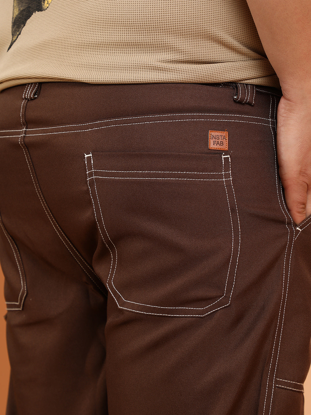 Contrast-Stitch Carpenter Utility Trousers