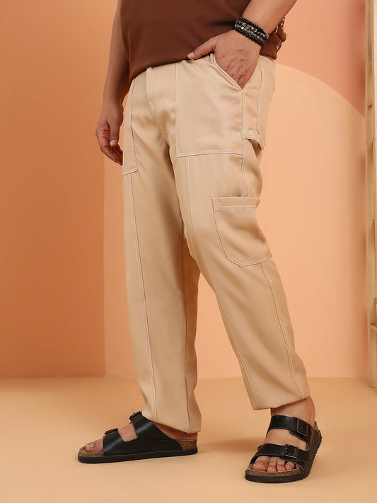 Contrast-Stitch Carpenter Utility Trousers