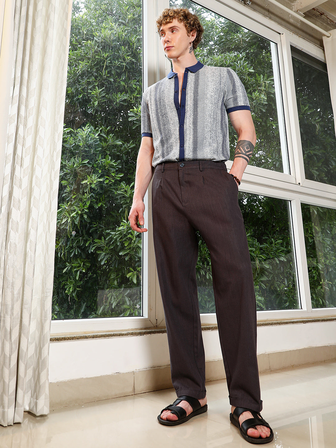 Brown Cotton Trousers
