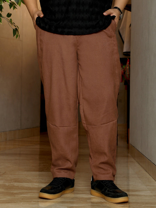 Twill-Panelled Chino Trousers