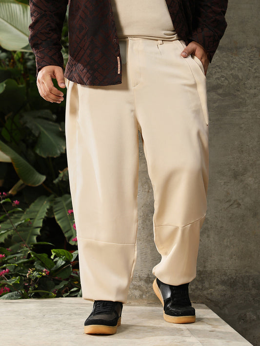 Twill-Panelled Chino Trousers