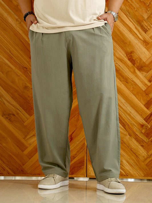 Linen-Blend Cigrette Trousers