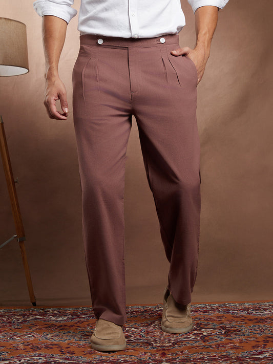 Linen-Blend Cigrette Trousers