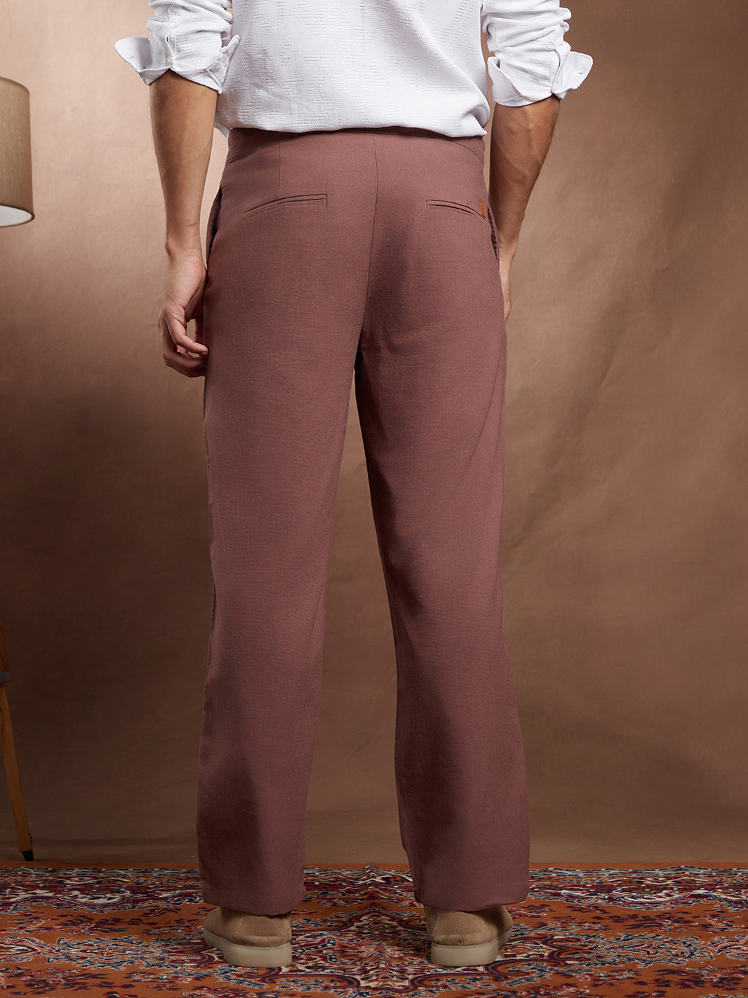Linen-Blend Cigrette Trousers