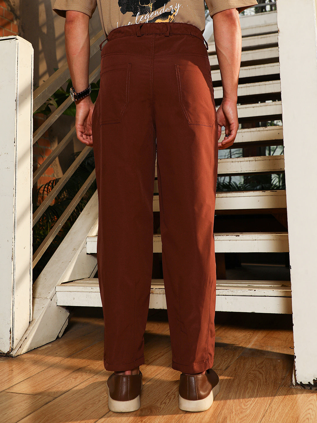 Pleated-Tapered Trousers