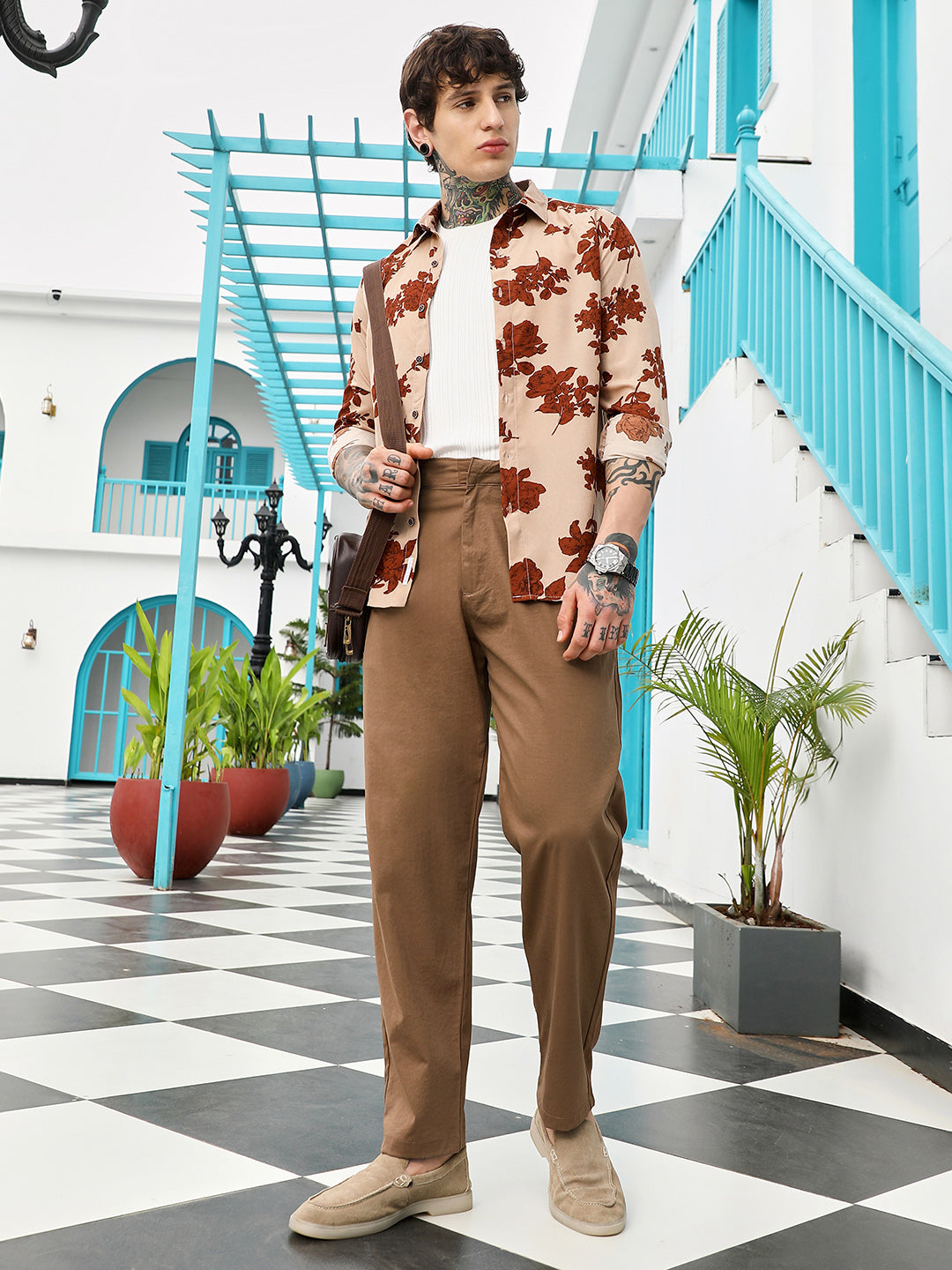 Double-Pleated Tailored Trousers