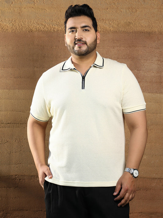 Micro-Waffle Polo T-Shirt
