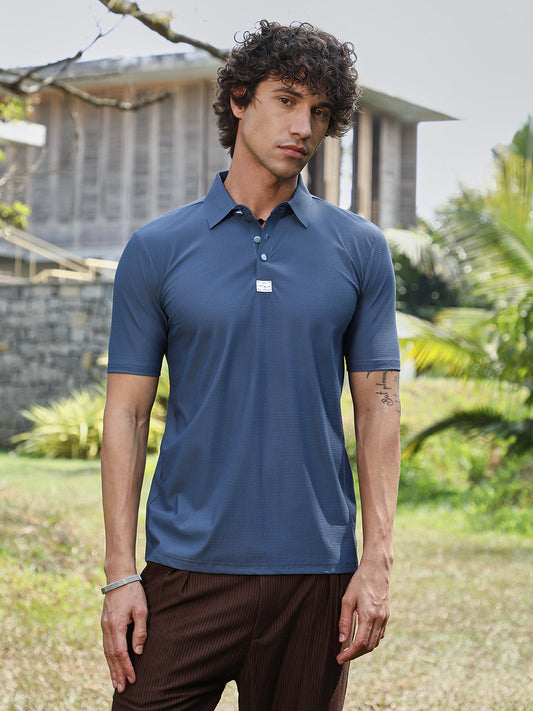Seamless Waffle Polo T-Shirt