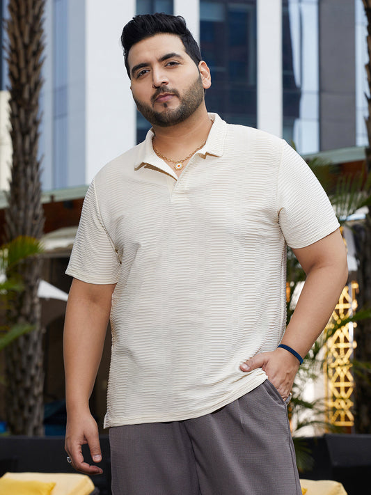 Flatten-Ruched Polo T-Shirt