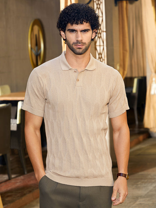 Webbing-Tactile Polo T-Shirt