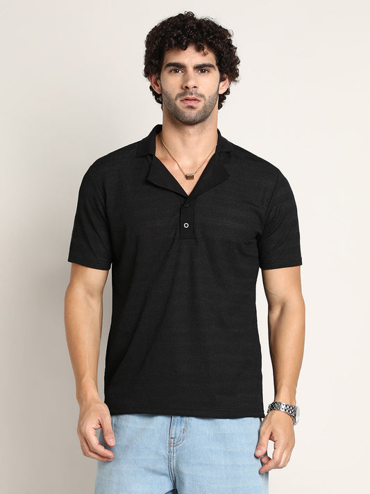 Panel-Tactile Cuban Polo T-Shirt