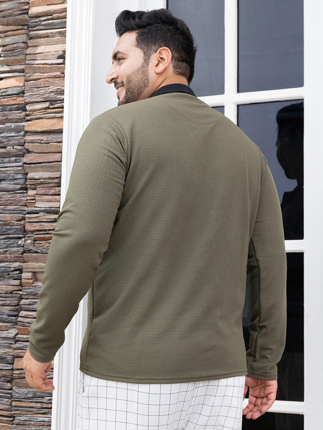 Textured Cuban Polo T-Shirt