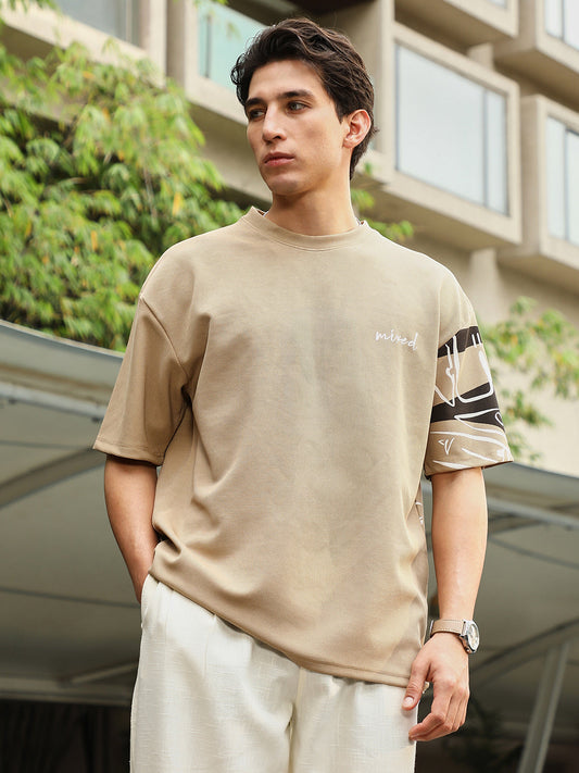 Boxy Folk-Wave T-Shirt